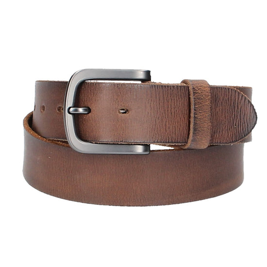 Ledergürtel Braun 40mm mit Dornschließe in Schwarz - leder-accessoires.com