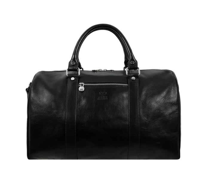 Reisetasche 53cm in Schwarz aus Leder