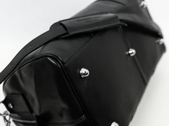 Reisetasche 53cm in Schwarz aus Leder - leder-accessoires.com