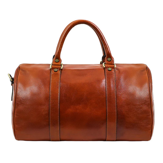 Reisetasche 53cm in Cognac aus Leder - leder-accessoires.com