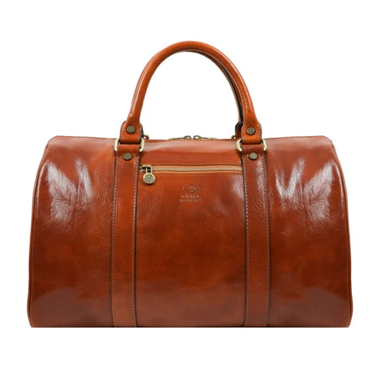 Reisetasche 53cm in Cognac aus Leder - leder-accessoires.com