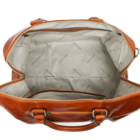 Reisetasche 53cm in Cognac aus Leder - leder-accessoires.com