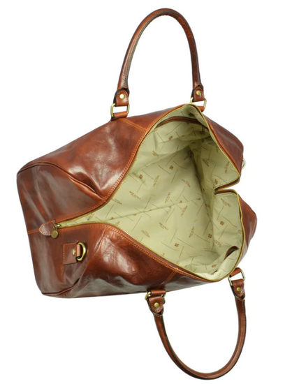 Reisetasche in Braun aus Leder - leder-accessoires.com