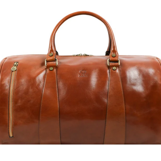 Reisetasche in Cognac aus Leder - leder-accessoires.com