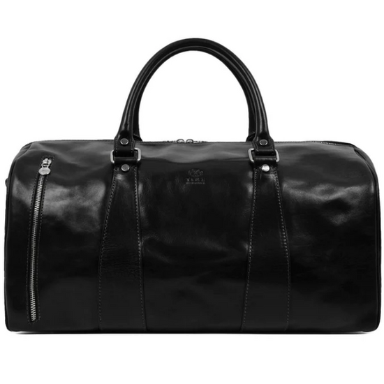 Reisetasche in Schwarz aus Leder - leder-accessoires.com