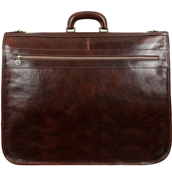 Kleidersack in Braun aus Leder - leder-accessoires.com