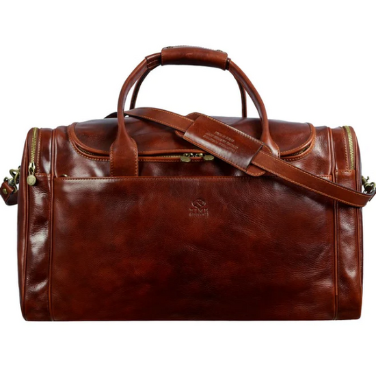 Reisetasche in Braun aus Leder - leder-accessoires.com