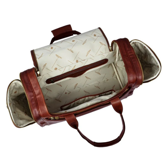 Reisetasche in Braun aus Leder - leder-accessoires.com