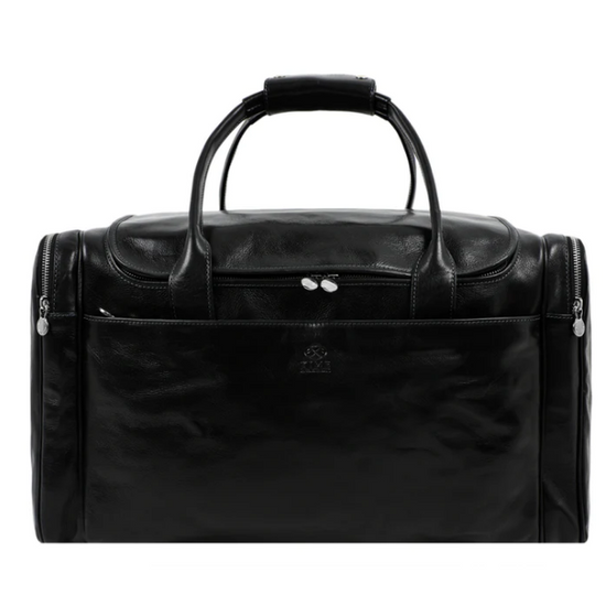 Reisetasche in Schwarz aus Leder - leder-accessoires.com