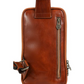 Gürteltasche|Bodybag klein aus Leder in Cognac