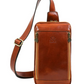 Gürteltasche|Bodybag klein aus Leder in Cognac
