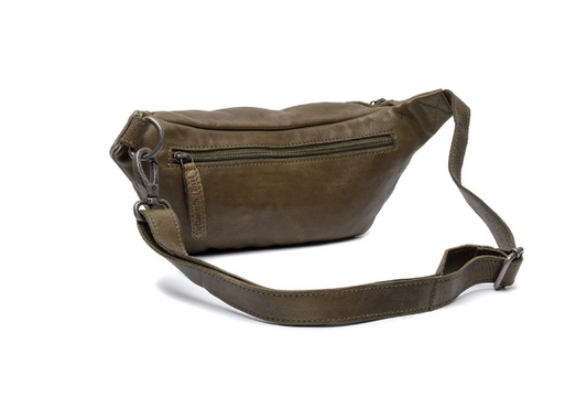 Gürteltasche|Bodybag in Grün|Olive aus Leder