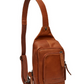 Gürteltasche|Bodybag in Cognac aus Leder