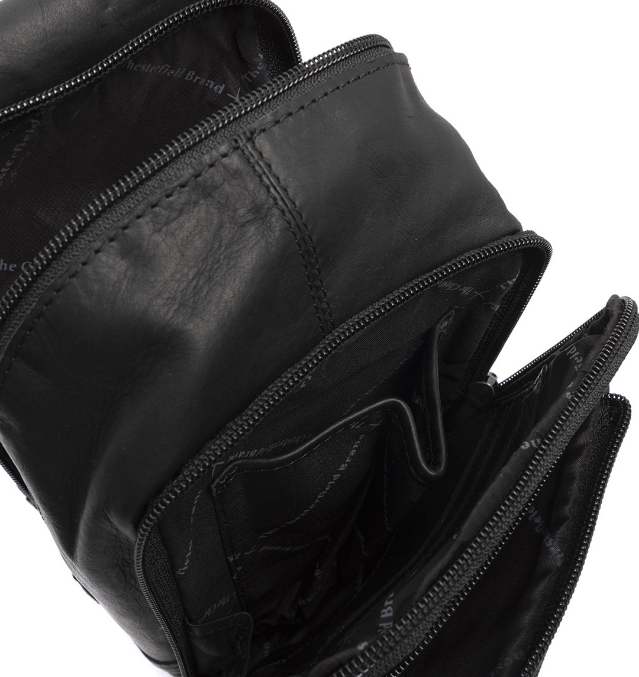Gürteltasche|Bodybag in Schwarz aus Leder