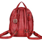Rucksack in Rot aus Leder