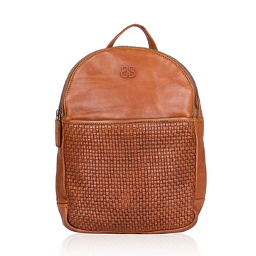 Rucksack in Cognac aus Leder
