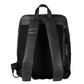Rucksack mit Vortasche in Schwarz aus Leder