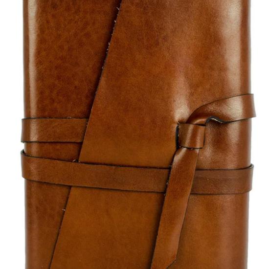 Notizbuch A5 in Cognac aus Leder - leder-accessoires.com
