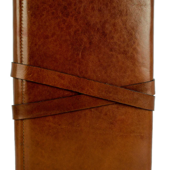 Notizbuch A5 in Cognac aus Leder - leder-accessoires.com
