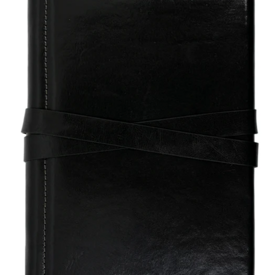 Notizbuch A5 in Schwarz aus Leder - leder-accessoires.com