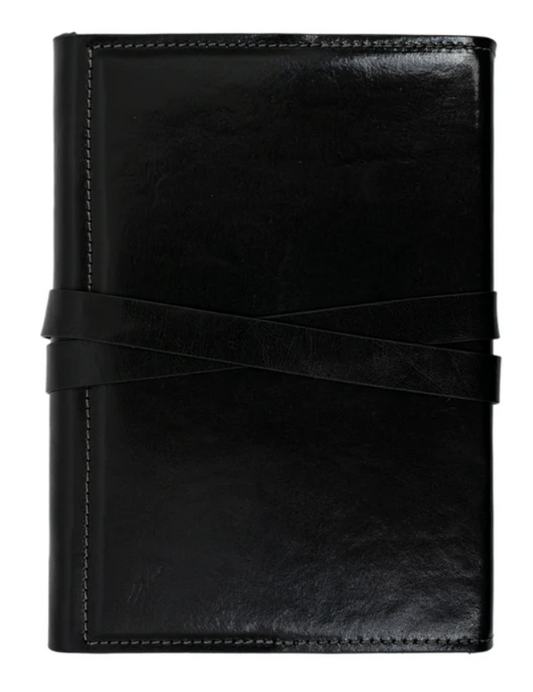 Notizbuch A5 in Schwarz aus Leder