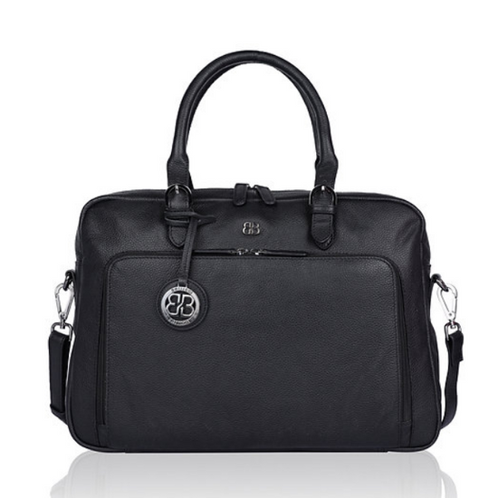 Businesstasche|Handtasche Schwarz aus Leder - leder-accessoires.com