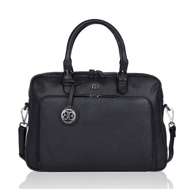 Businesstasche|Handtasche Schwarz aus Leder