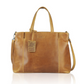 Shopper in Cognac aus Leder