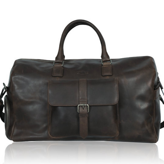 Reisetasche in Braun aus Leder - leder-accessoires.com
