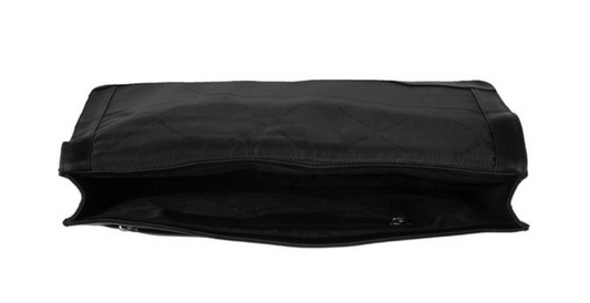Laptoptasche Schwarz 14 " mit Überschlag aus Leder