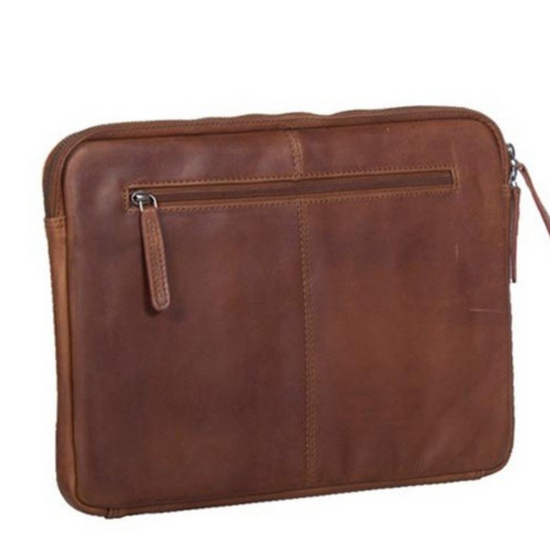 Laptophülle Cognac 14 " aus Leder - leder-accessoires.com