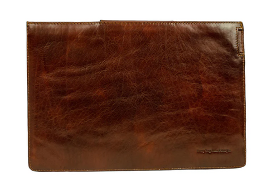 Laptophülle Braun 13 " aus glänzendem Leder