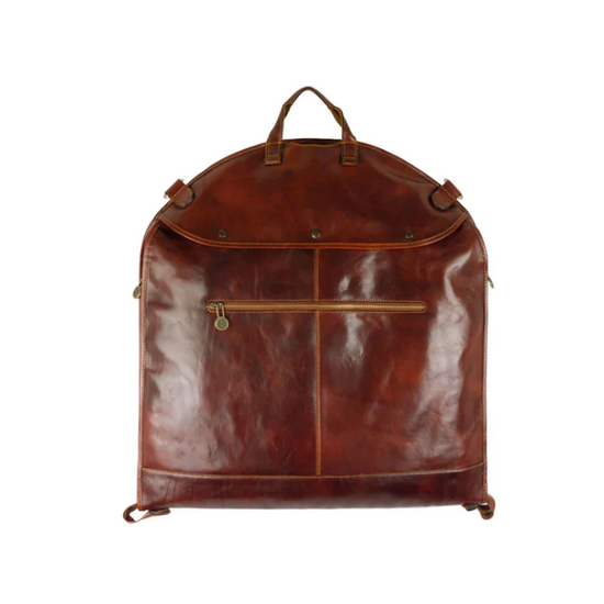 Kleidersack in Braun aus Leder - leder-accessoires.com