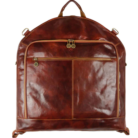 Kleidersack in Braun aus Leder - leder-accessoires.com