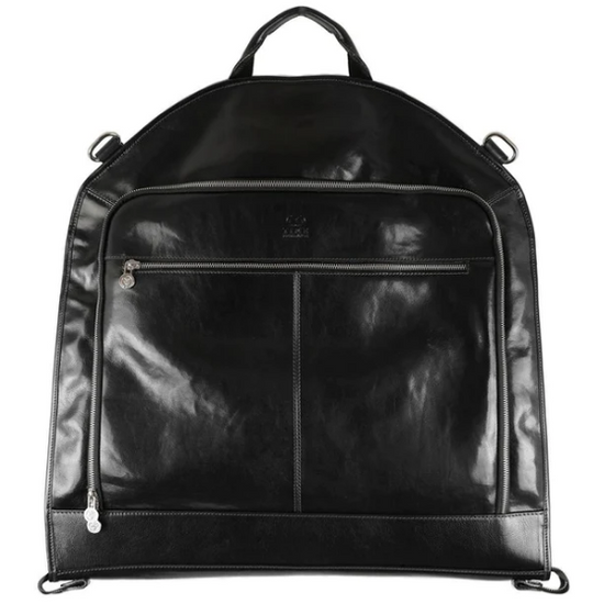 Kleidersack in Schwarz aus Leder - leder-accessoires.com