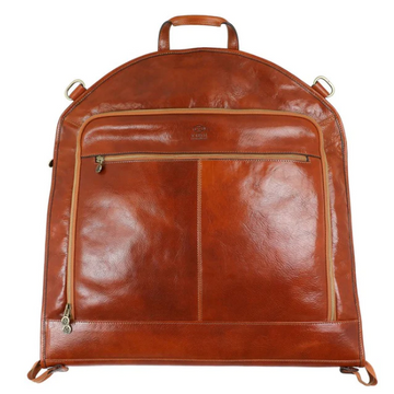 Kleidersack in Cognac aus Leder