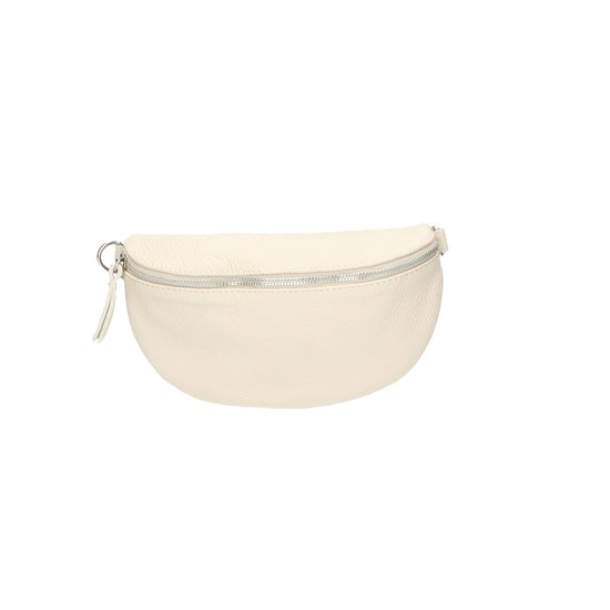 Bodybag|Gürteltasche in Creme|Beige aus Leder - leder-accessoires.com