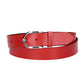 Ledergürtel 30mm in Rot mit Dornschließe in Silber