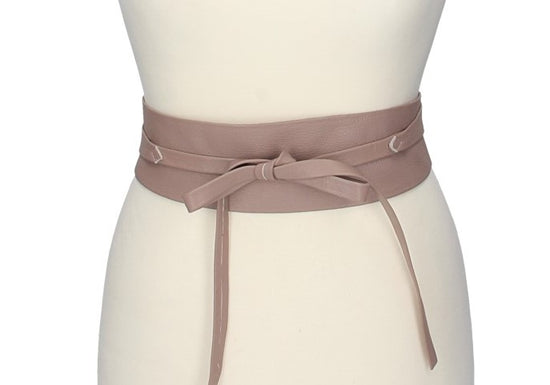 Taillen-| Bandgürtel 70mm Rosé zum binden - leder-accessoires.com