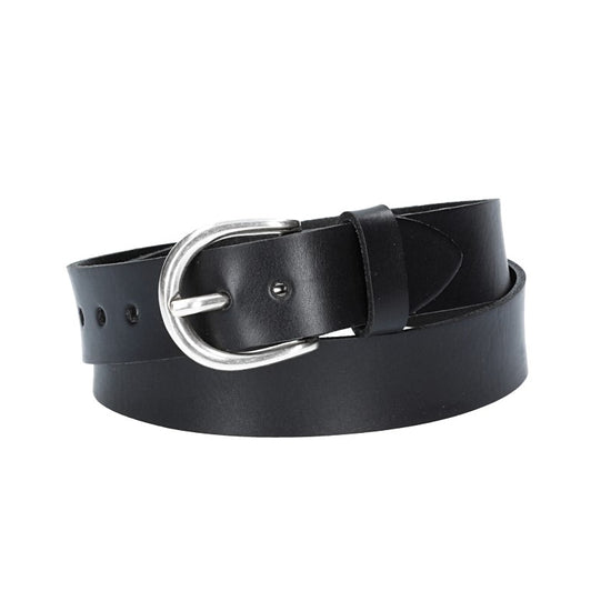 Ledergürtel Kids 25mm in Schwarz mit Schließe in Silber - leder-accessoires.com