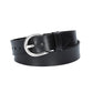 Ledergürtel Kids 25mm in Schwarz mit Schließe in Silber