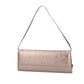 Clutch mit Überschlag in Altsilber aus Leder