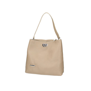 SALE Schultertasche aus Leder in Taupe