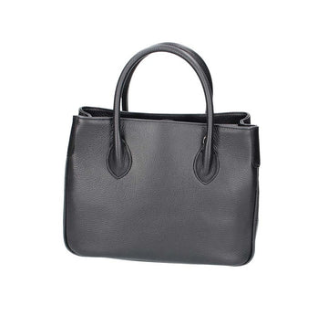 Kurzgrifftasche in Schwarz aus Leder - leder-accessoires.com