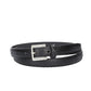 Schlangenledergürtel 20mm in Schwarz  und Dornschließe