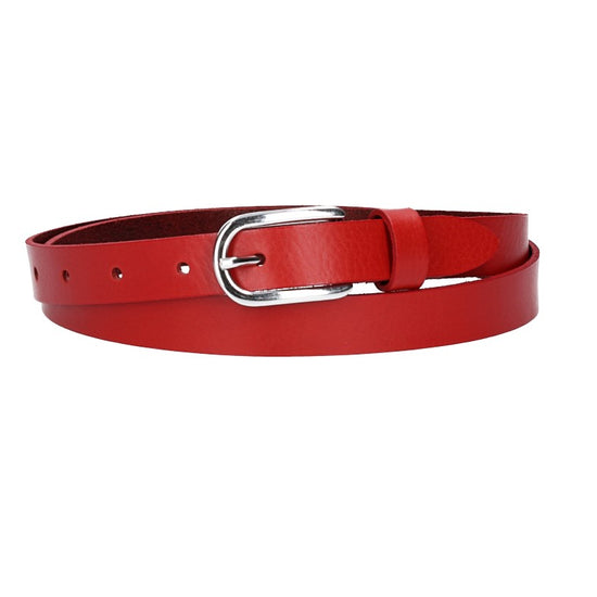 Damen-|Taillengürtel 20mm in Rot mit Dornschließe in Glanz - leder-accessoires.com