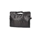 Kurzgrifftasche|Businesstasche in Schwarz aus Leder mit Druckknopf