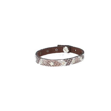 Armband in Echsenoptik mit Sternennieten in Silber aus Leder