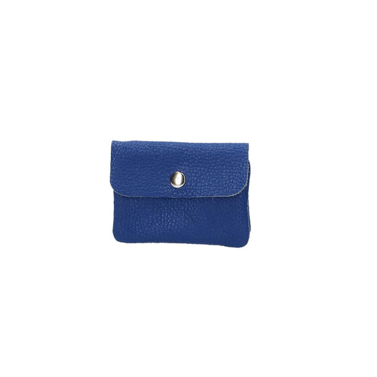 Minibörse in Blau aus Leder