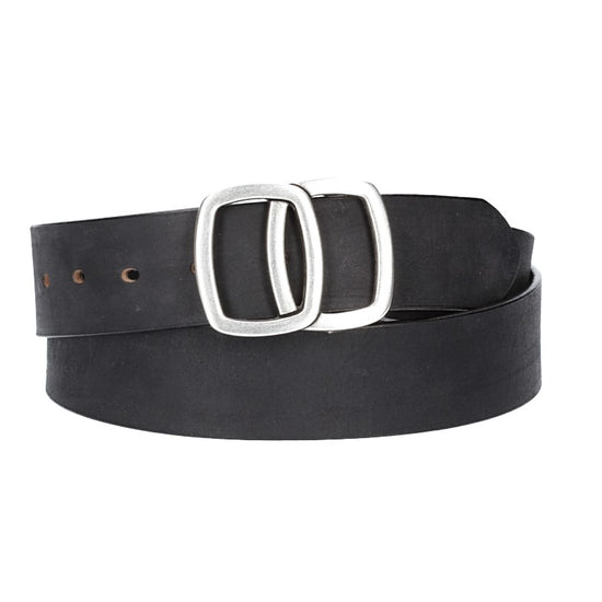 Ledergürtel in Schwarz 40mm mit Schmuckschließe Koppel - leder-accessoires.com